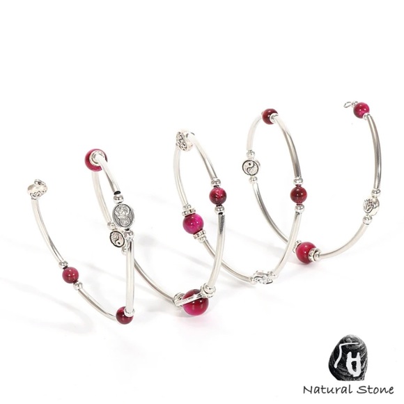 NWT - Western Turquoise Natural Stone Multi Layer Bangle Bracelet - Picture 4 of 5